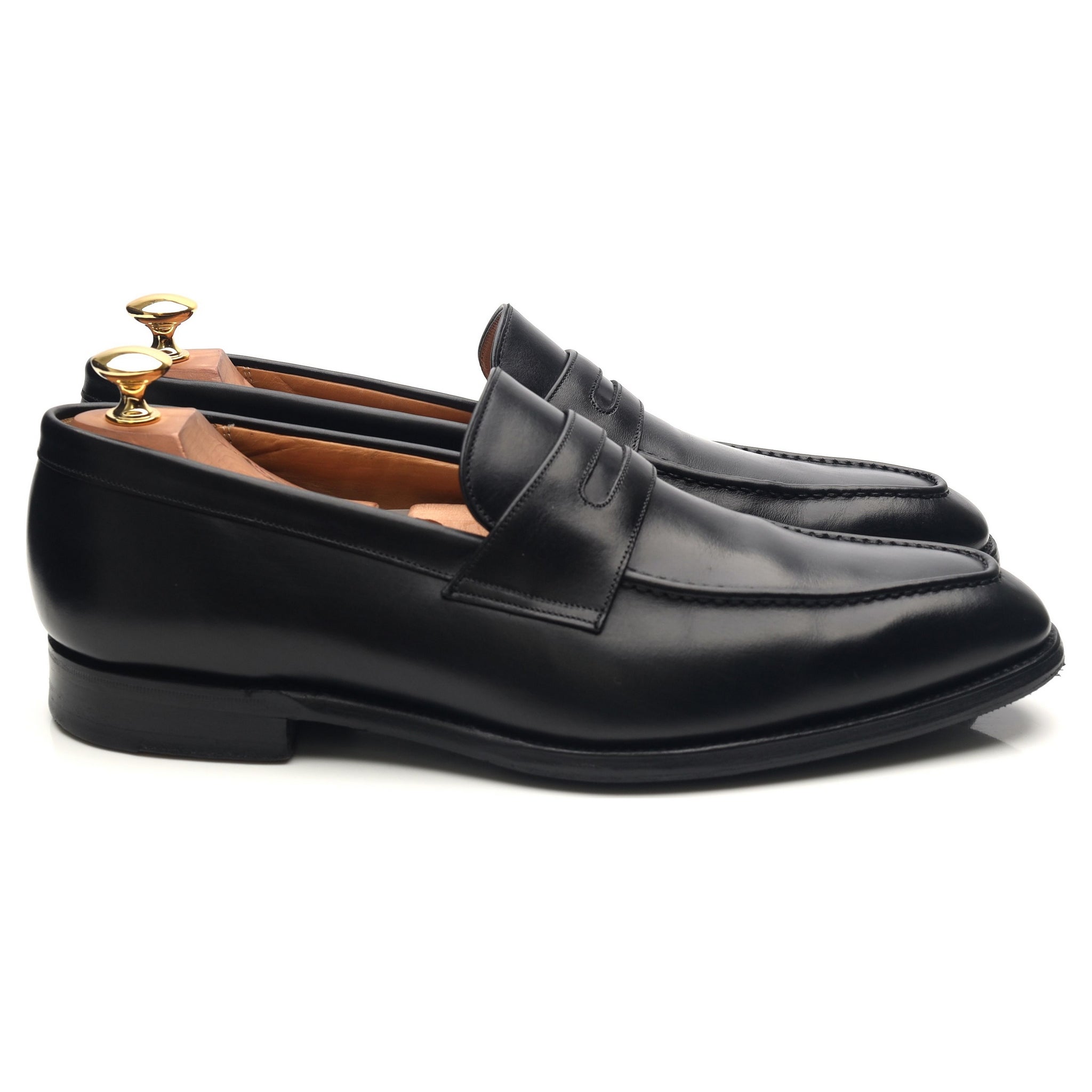 Gieves & Hawkes Mocassins Penny Cuir Noir UK 9.5