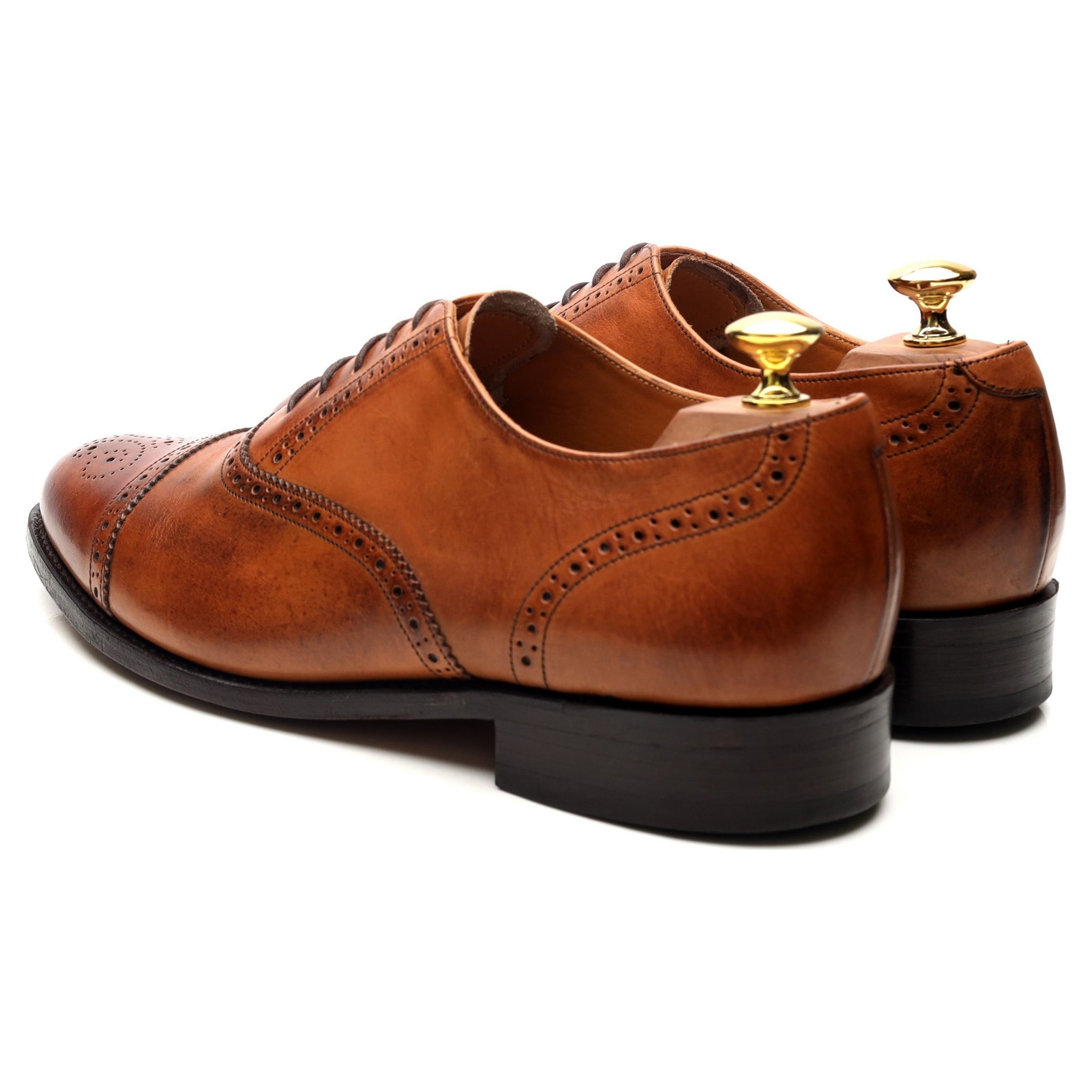 Barker Wallace oxford semi-brogue cuir marron UK 8