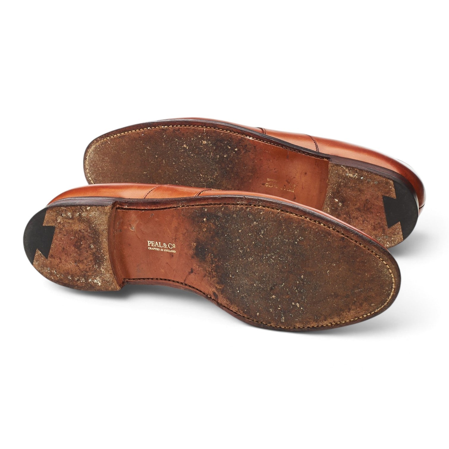 Peal & Co. mocassins cuir marron clair UK 8.5