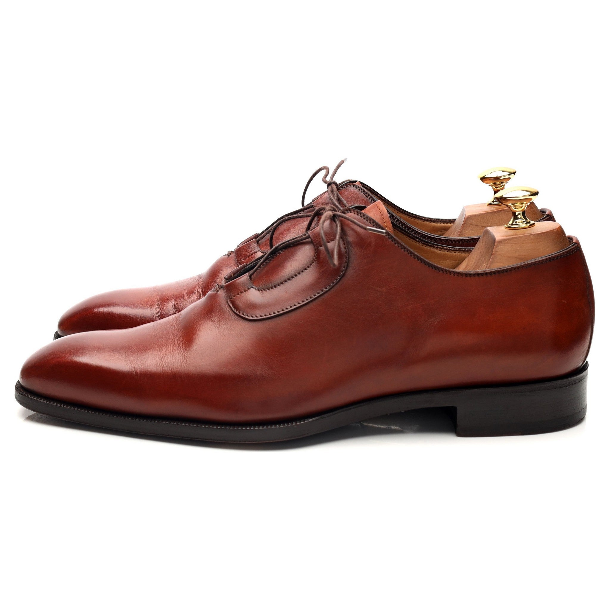 Scarpe di Bianco Ghillie oxford cuir marron UK 9,5