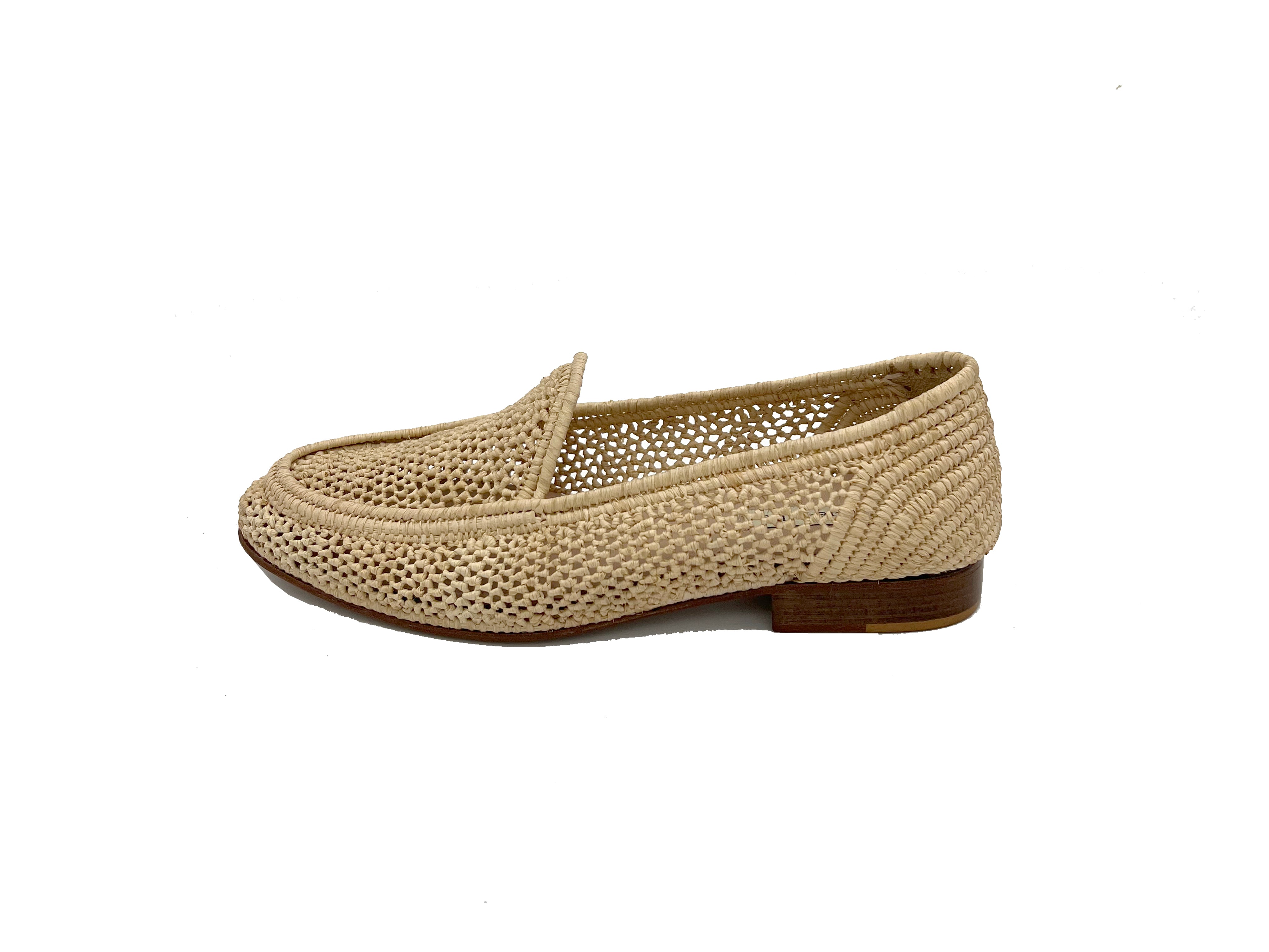 Contre-Allée Sultan mocassin raphia naturel homme