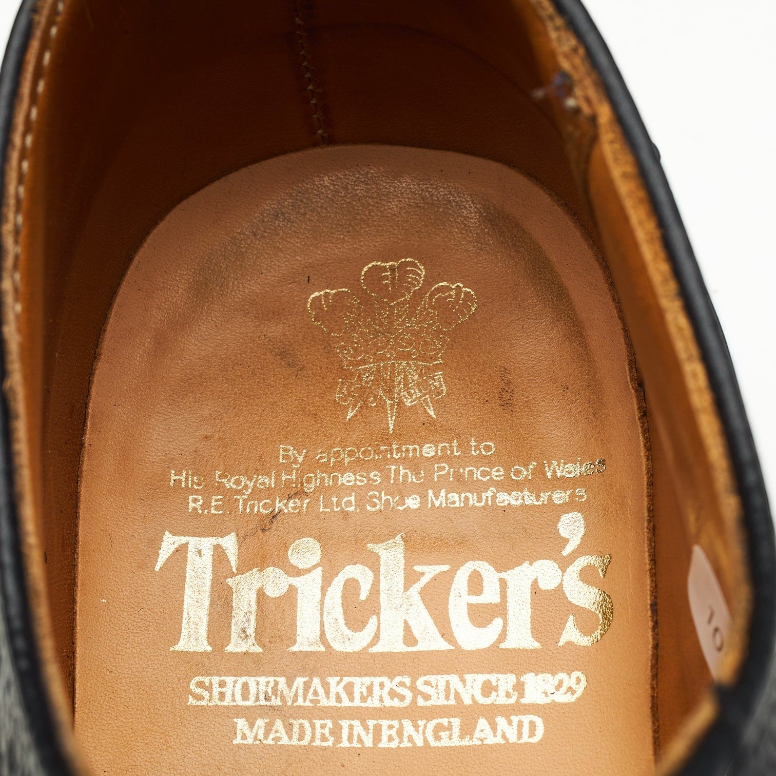 Tricker's derbies brogue cuir grainé noir UK 7
