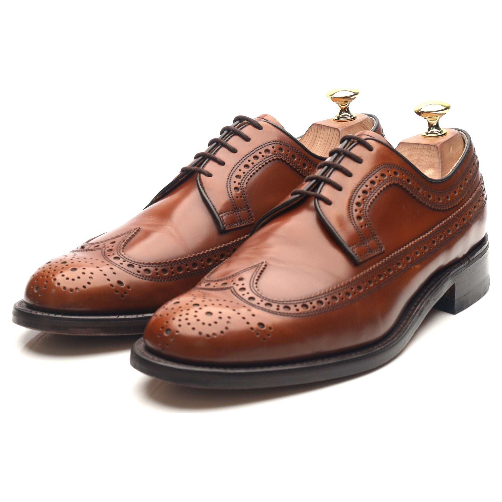 Barker derby cuir marron clair UK 8 brogue