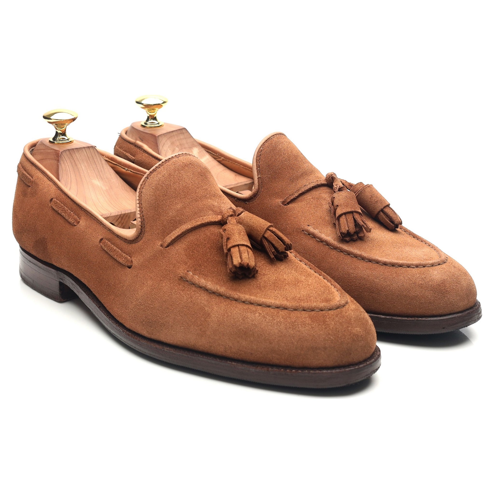 Crockett & Jones Cavendish 2 mocassins daim marron UK 8.5