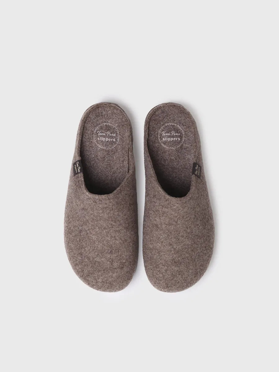 Toni Pons Neo-FR chausson homme feutre recycle taupe