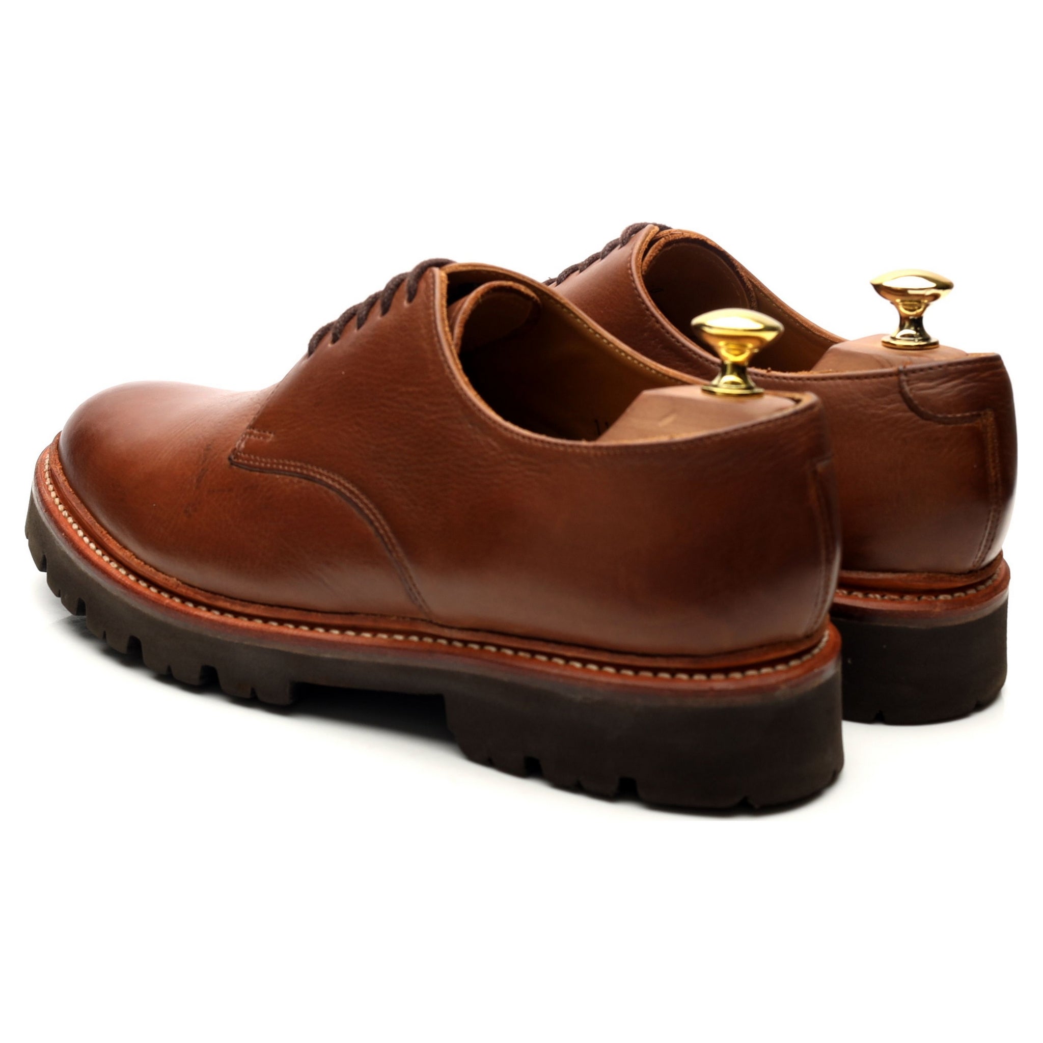 Grenson Curt derby cuir marron grainé pointure UK 8