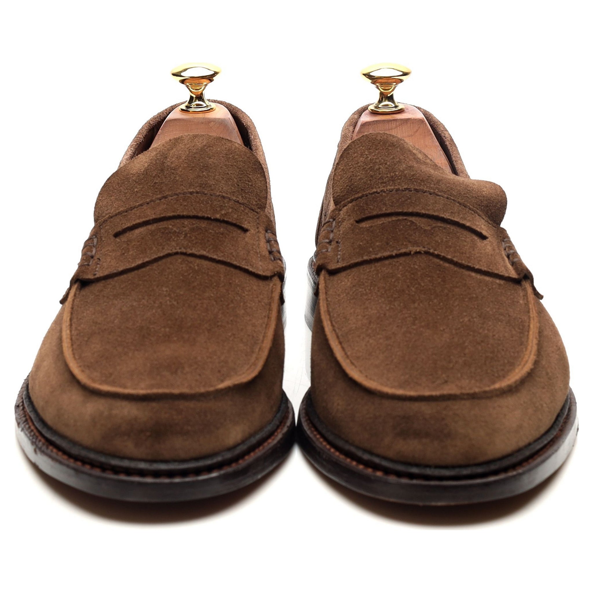 Sunspel mocassin penny suède marron UK 9