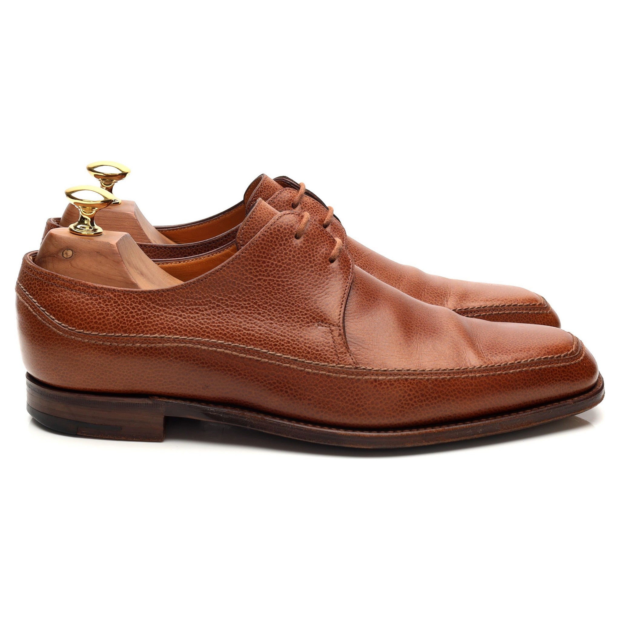 John Lobb Hurtwood derbies cuir grainé marron UK 6