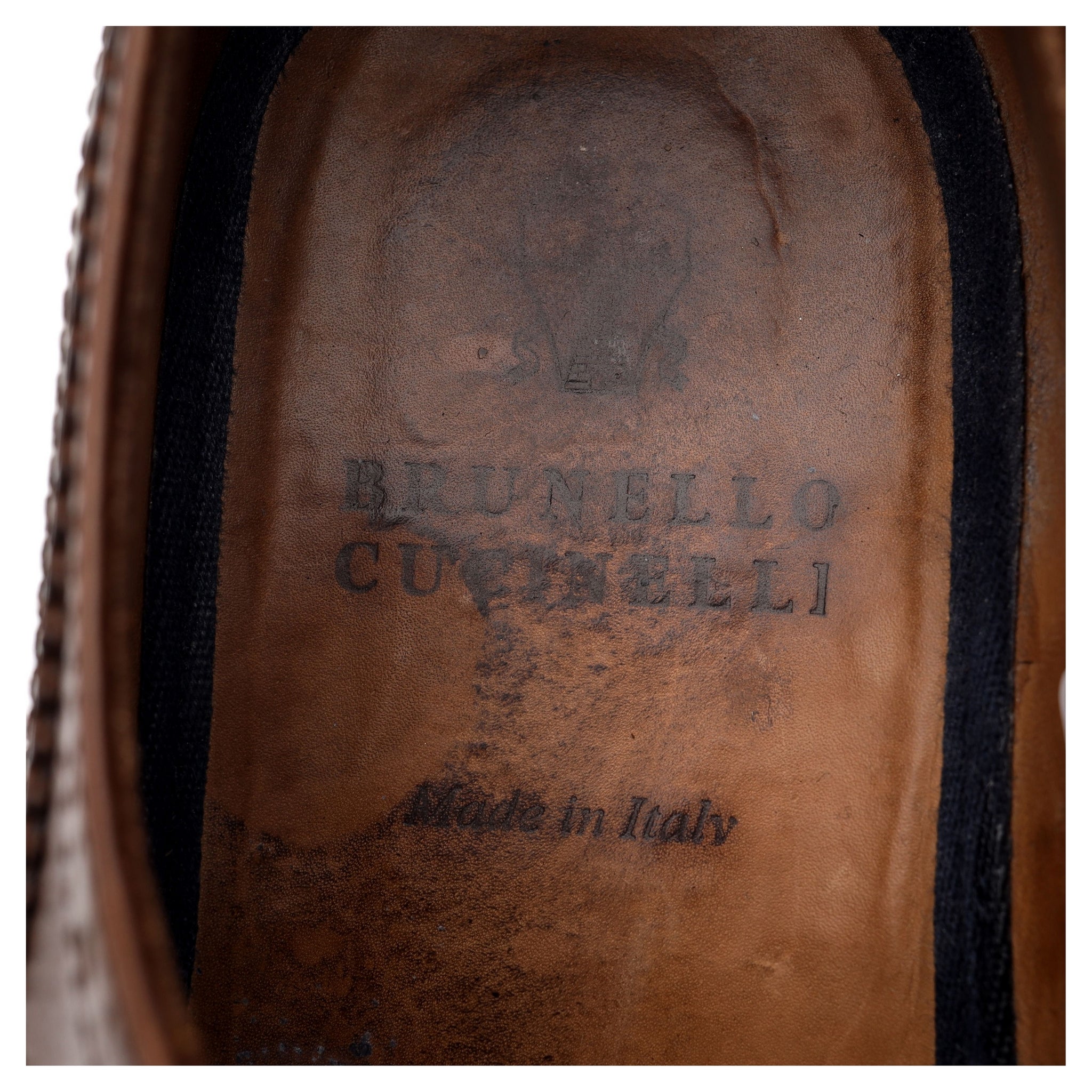 Brunello Cucinelli derbies brogues cuir marron UK 7