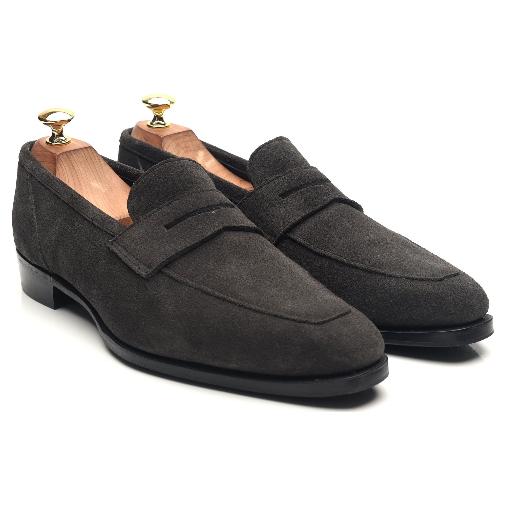 Kingsman Newport mocassins gris foncé suède pointure UK 8.5