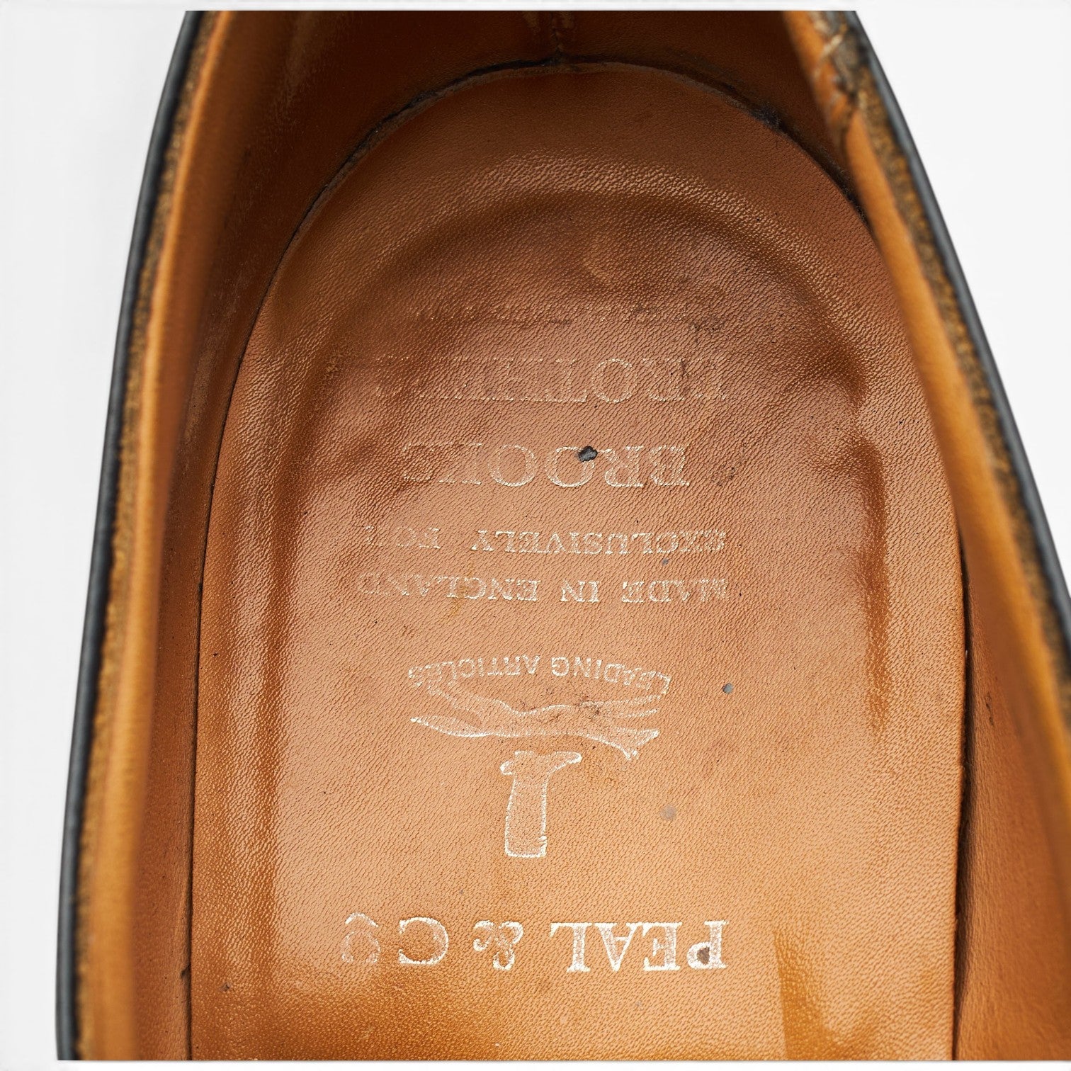 Peal & Co monk strap cuir noir 8,5 UK