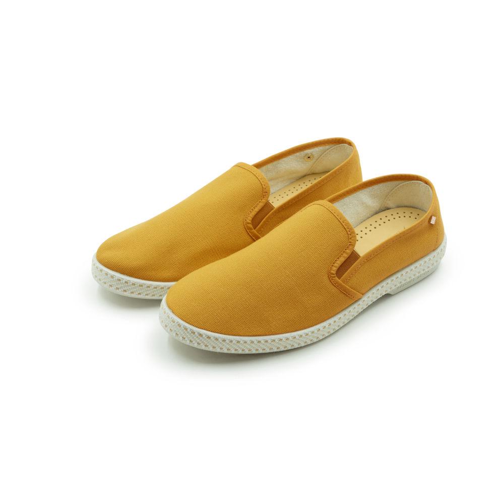 Rivieras Classic Toile Curry espadrilles jaune coton