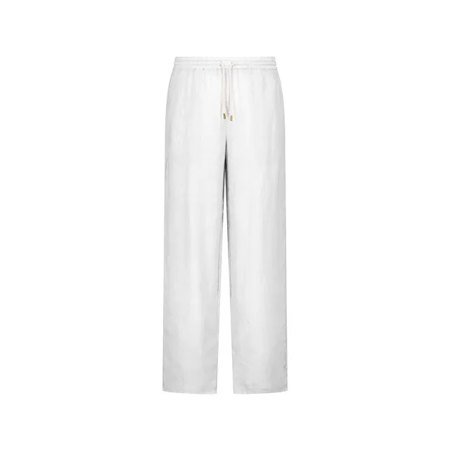 Rivieras Porto pantalon lin blanc coupe droite