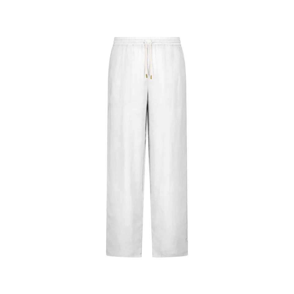 Rivieras Porto pantalon lin blanc coupe droite