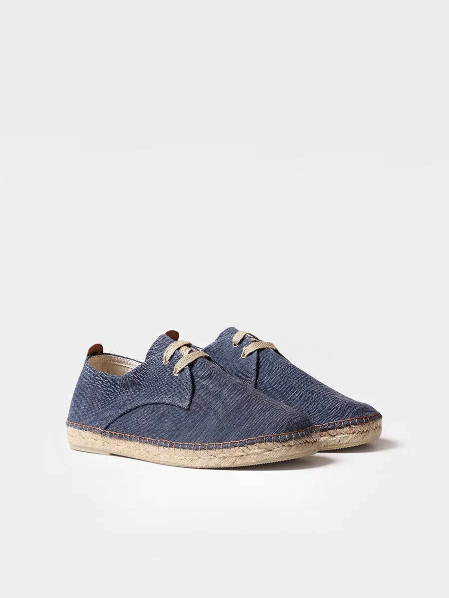 Toni Pons Dixon espadrille homme coton marine lacets