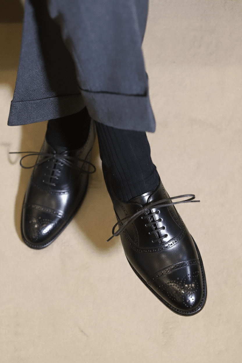 Malfroid Rosewood II richelieu cuir noir Goodyear