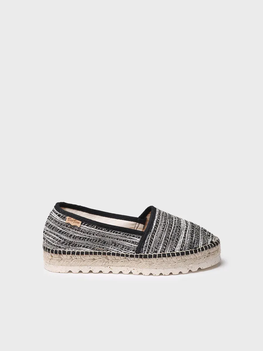 Toni Pons Alma-CL espadrille plate lurex noire