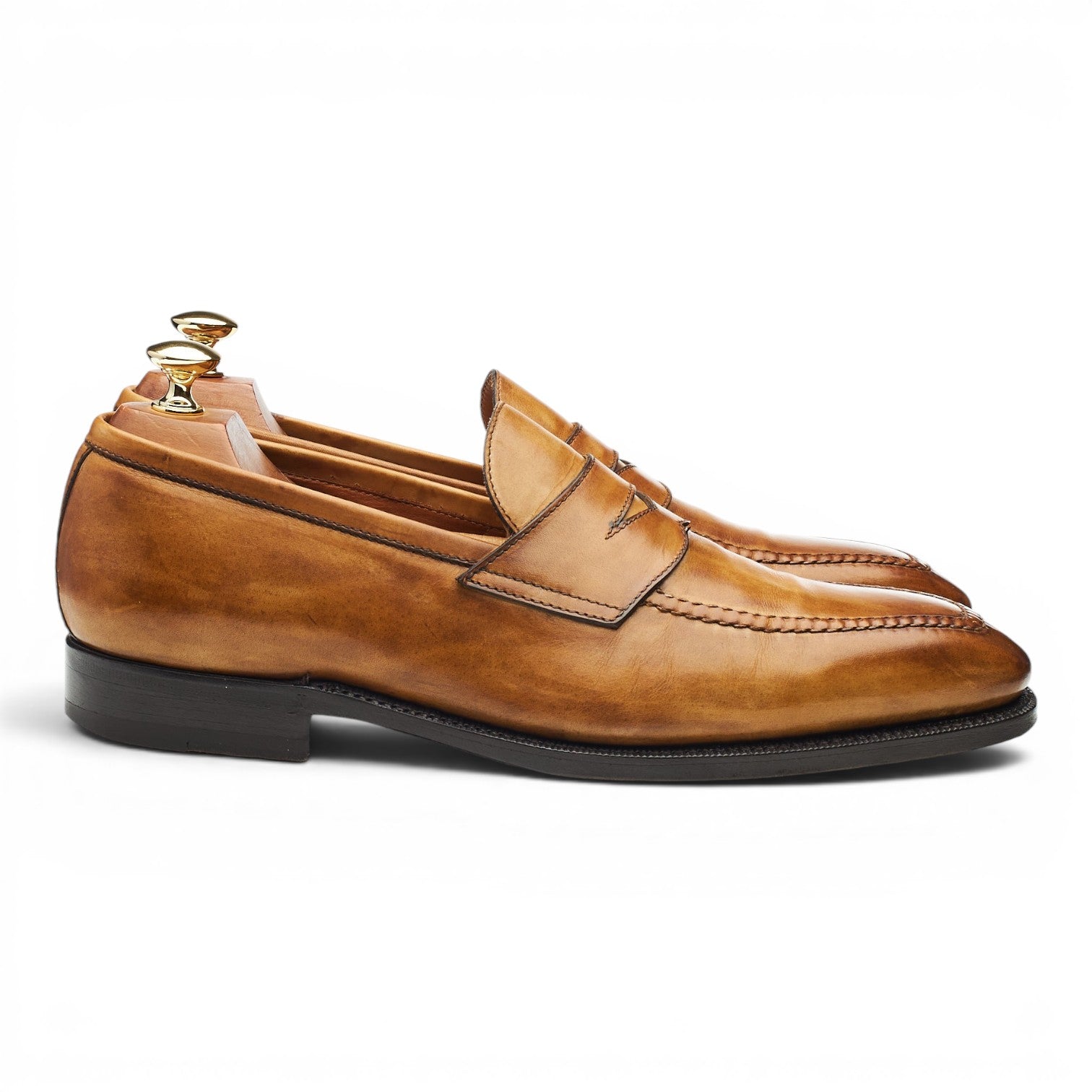 Bontoni Principe mocassins cuir marron clair UK 9