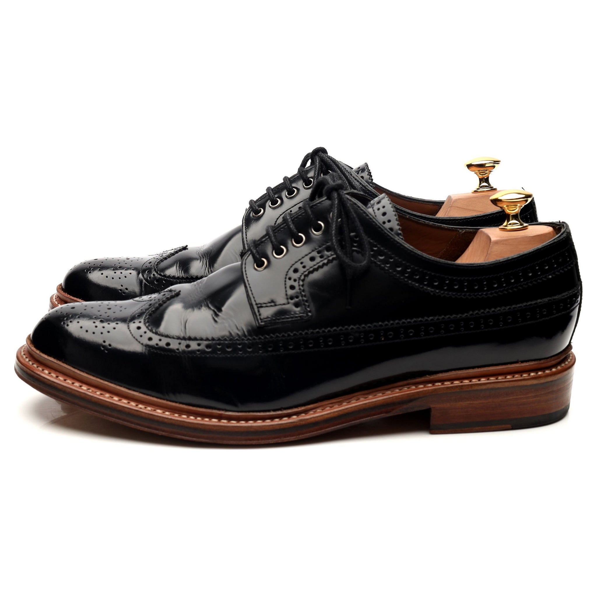 Grenson Sid derby brogues cuir noir 10 UK