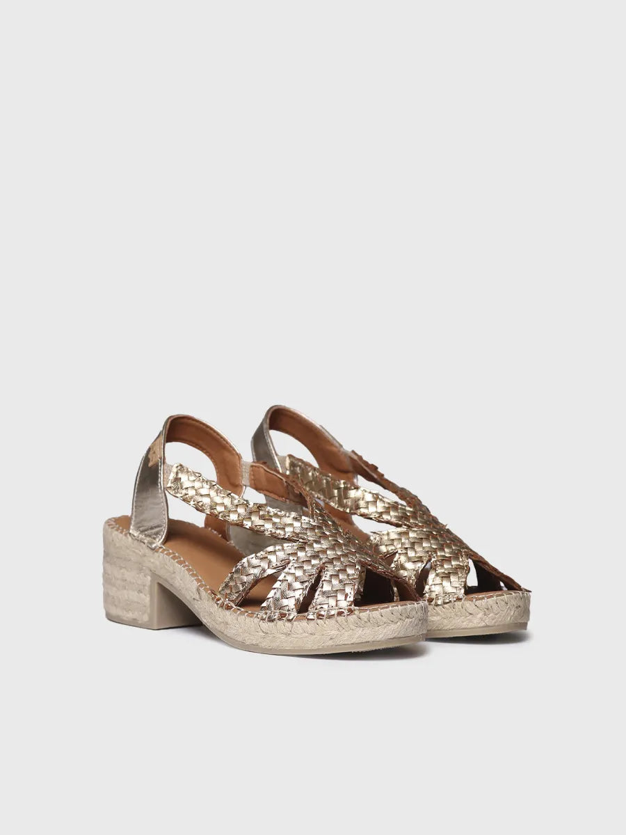 Toni Pons Doris espadrille métallisée brides 4 cm