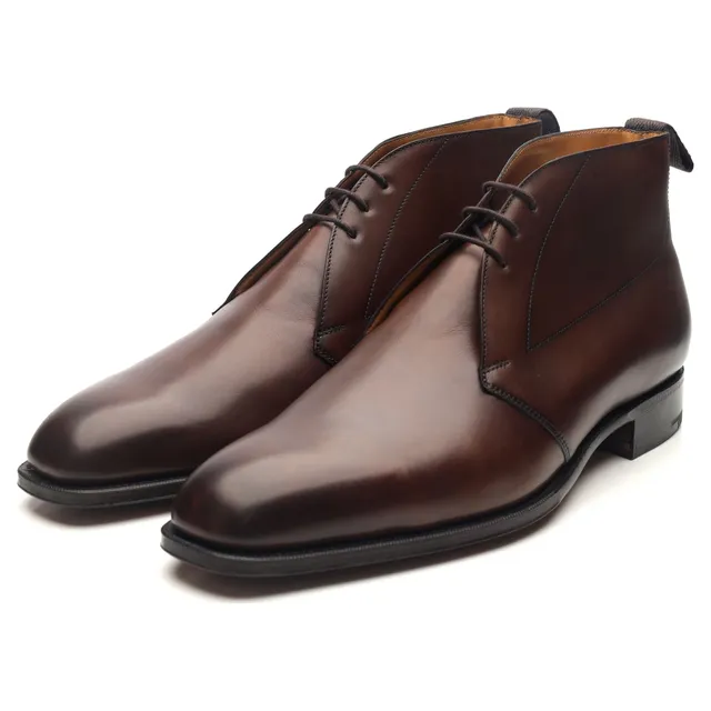 Edward Green Silverstone bottines cuir marron foncé UK 9