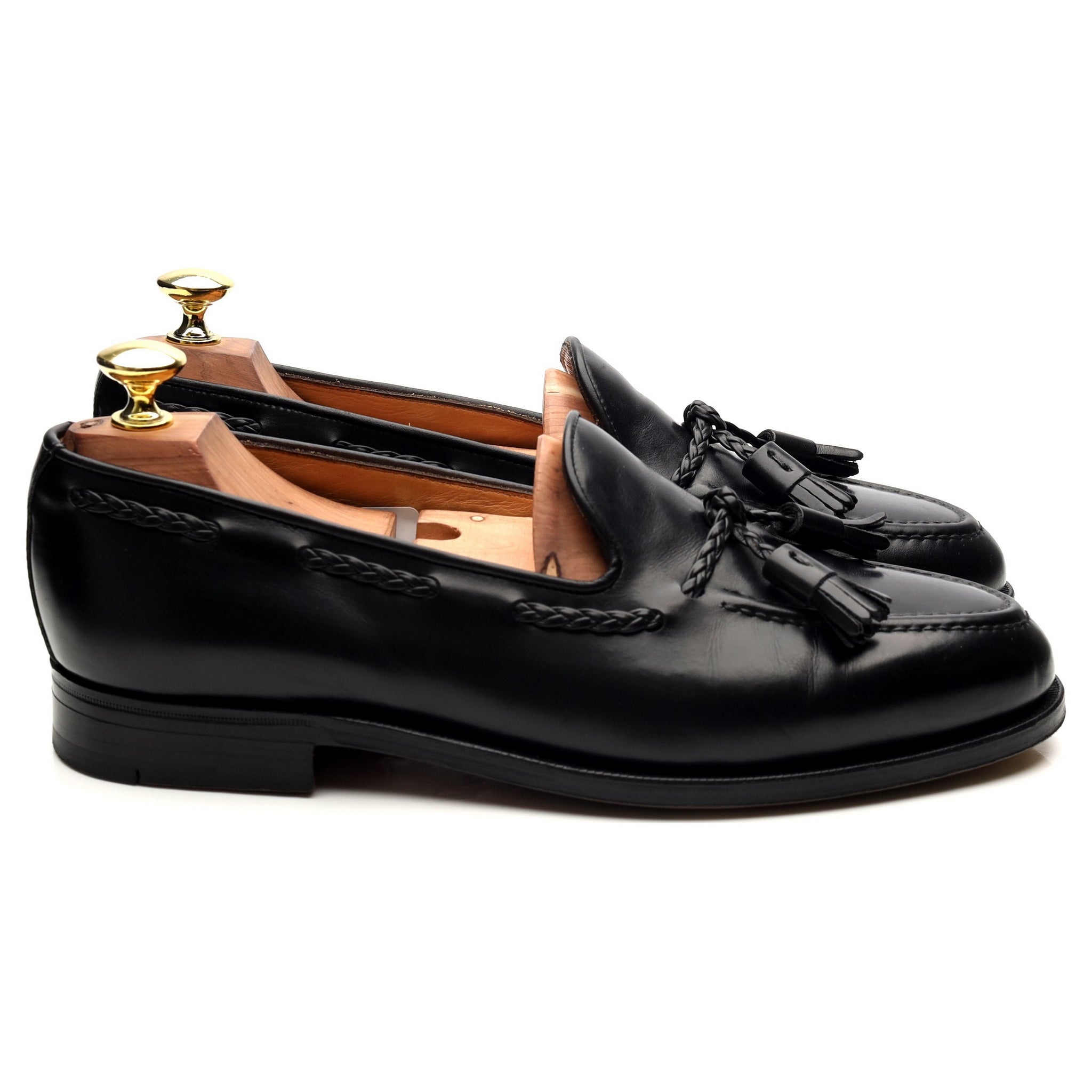 New & Lingwood mocassins cuir noir pointure UK 7,5