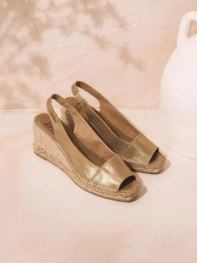 Toni Pons Fiore espadrilles compensées platine