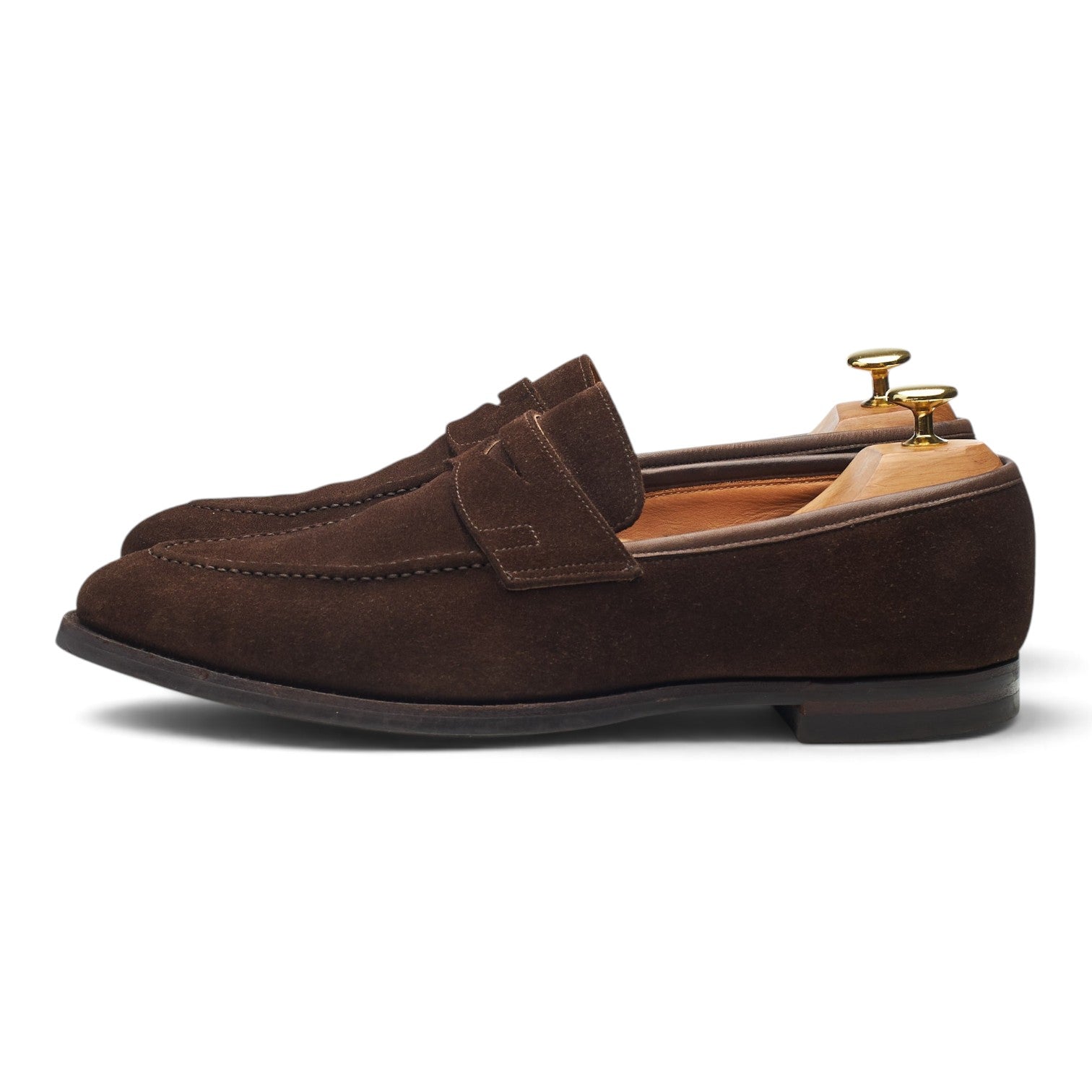 Crockett & Jones Sydney mocassins daim marron UK 8.5