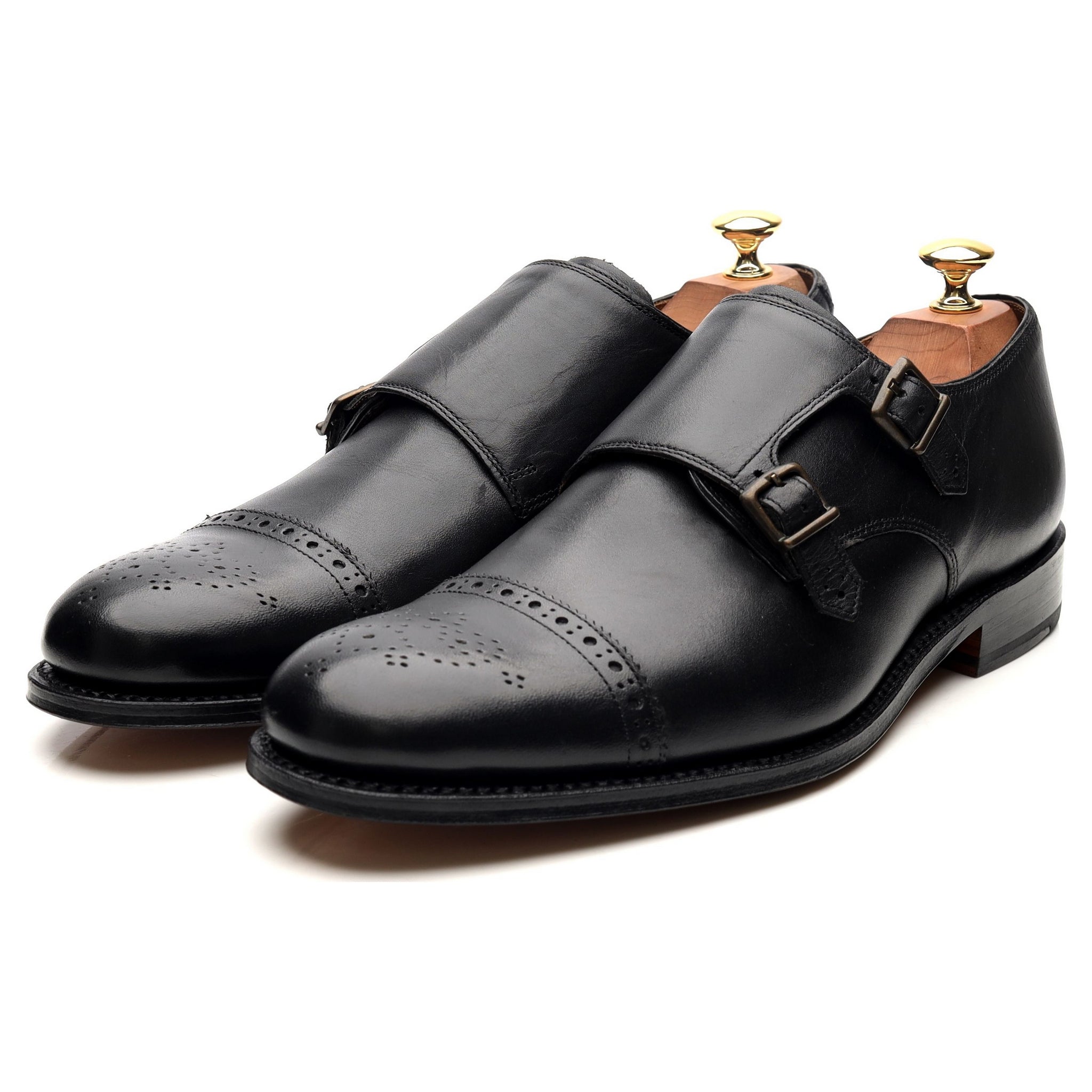 Grenson Ellery derbies double boucle cuir noir UK 9