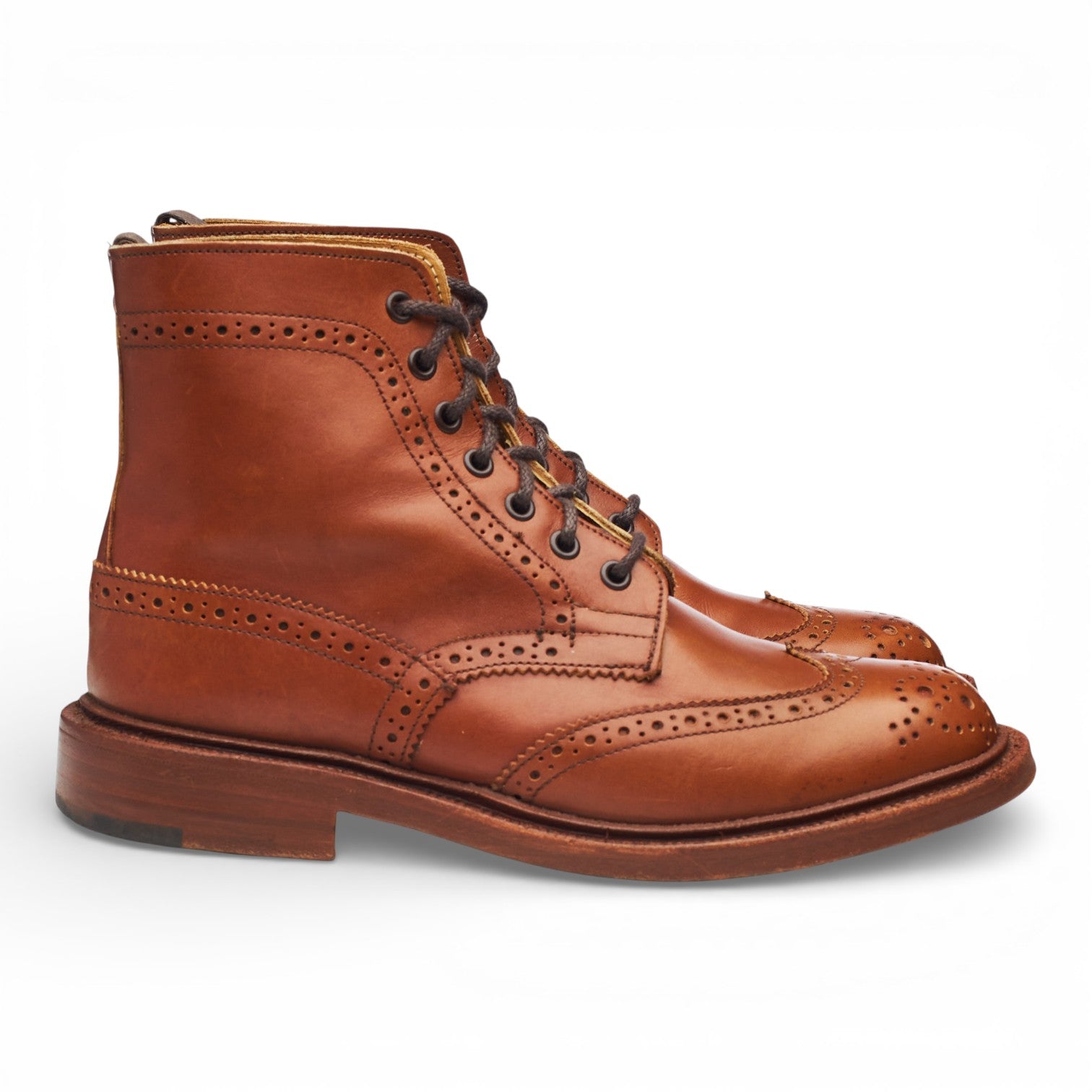 Tricker's Stephy bottines brogues cuir camel UK 4.5