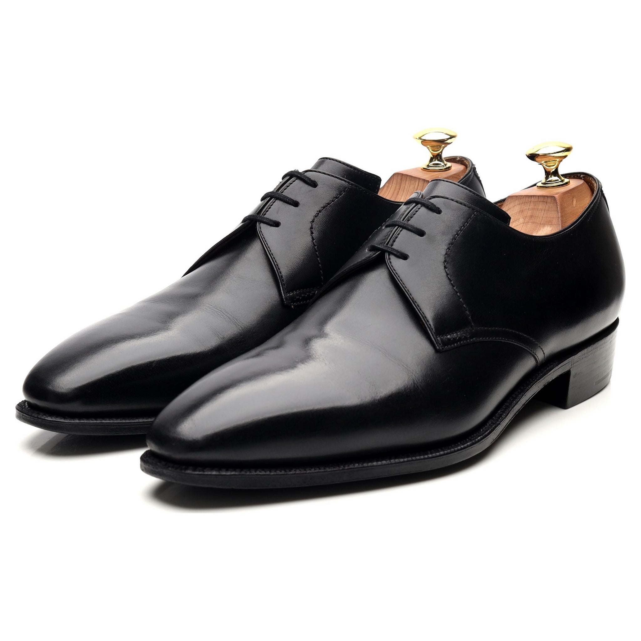 Corthay Sergio derby cuir noir UK 8,5 lisse