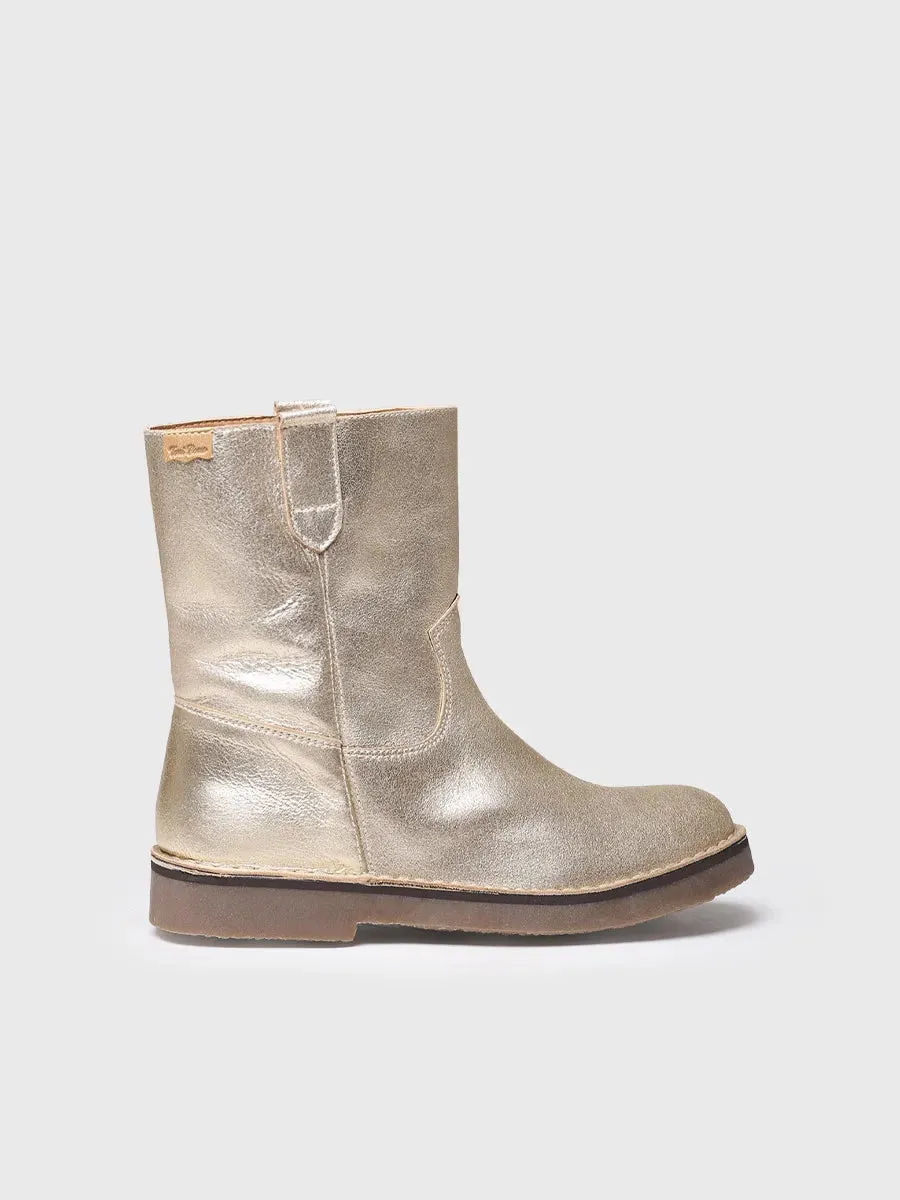 Toni Pons Irun-PL bottines cuir argenté semelle 2,5 cm