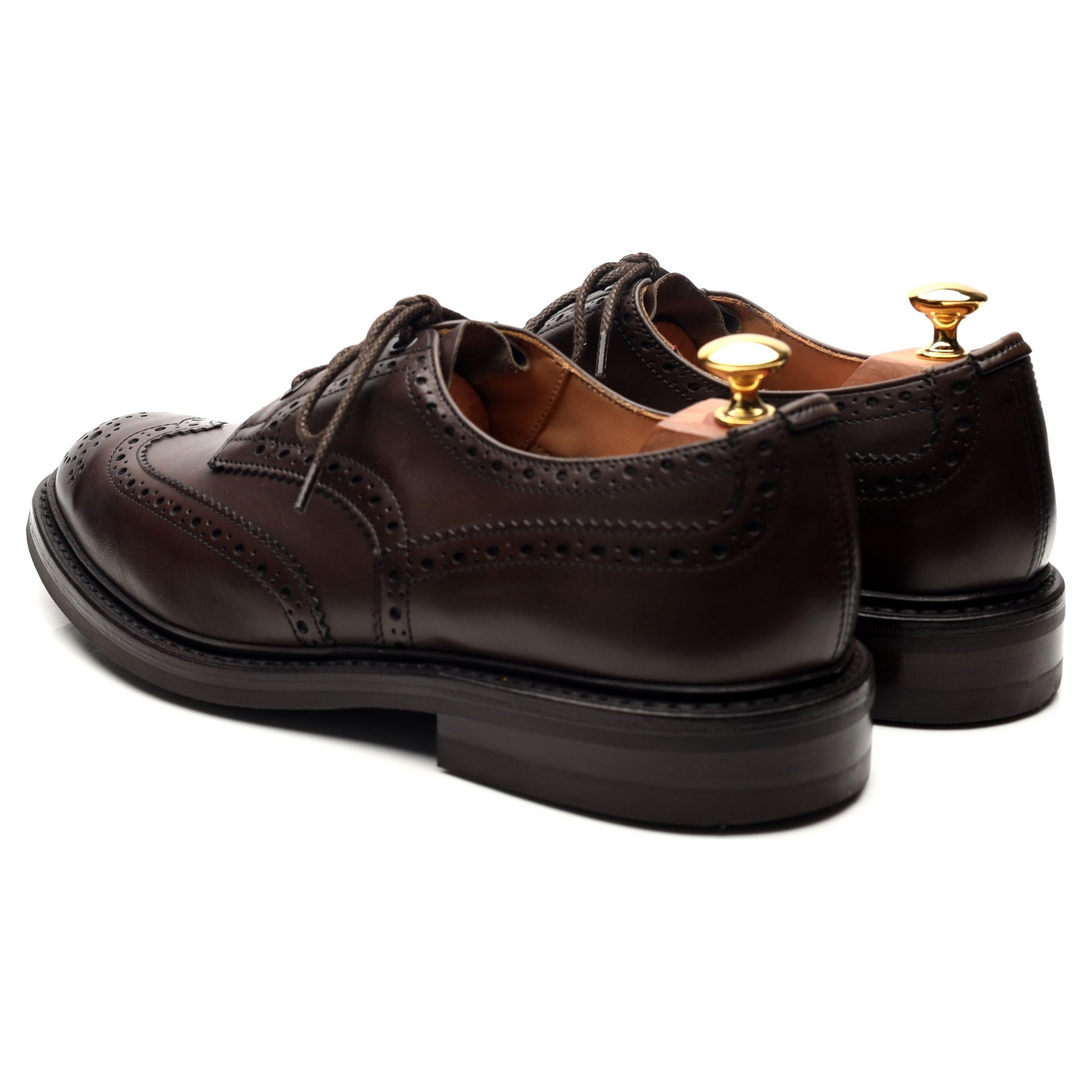 Tricker’s Bourton derbies cuir marron foncé 9 UK