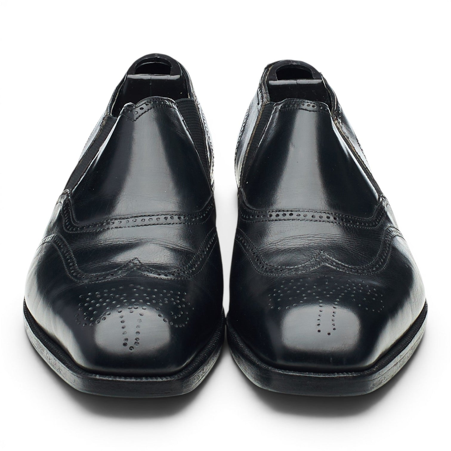 George Cleverley Lazyman mocassin cuir noir UK 6,5