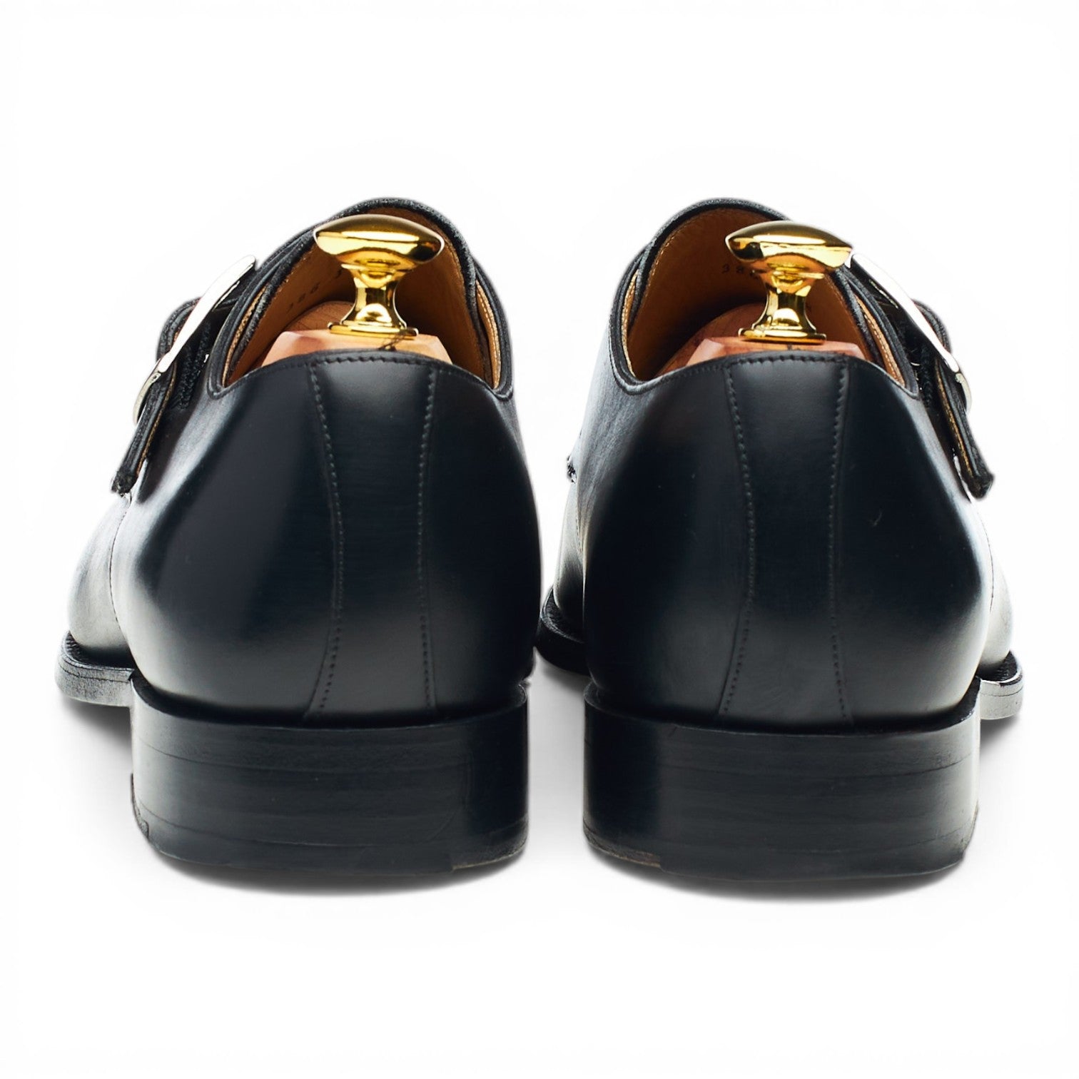 Barker Northcote monk strap cuir noir UK 7 large