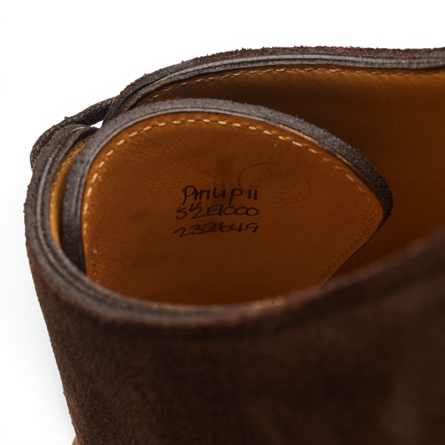 John Lobb Philip II richelieu suède marron foncé UK 5.5