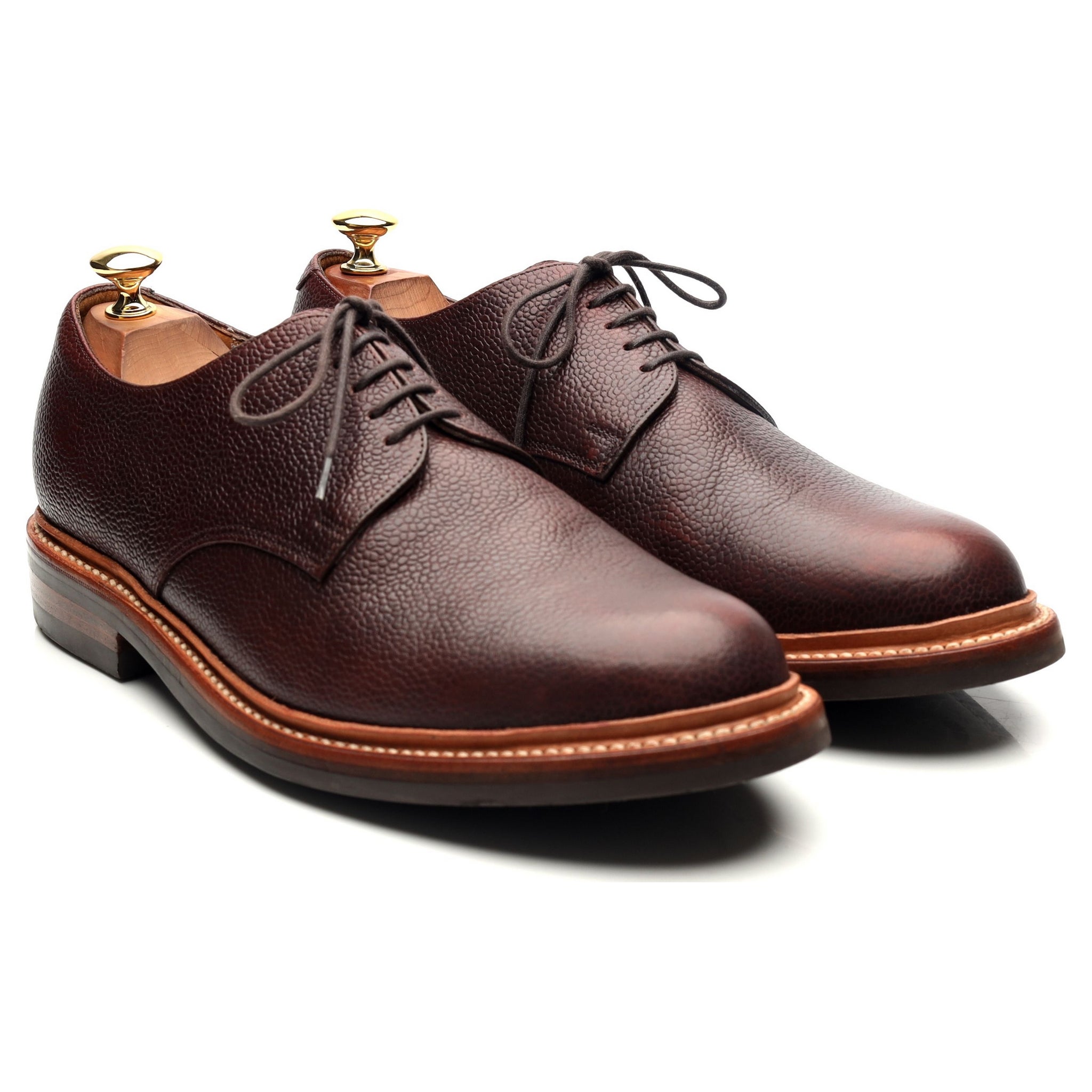 Grenson Lab derby cuir marron foncé UK 9,5 G
