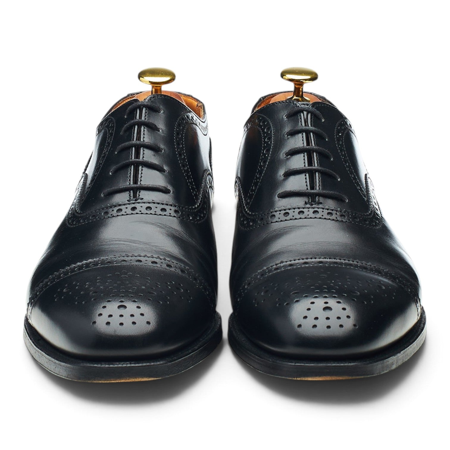 Peal & Co richelieu cuir noir pointure UK 8 bout droit