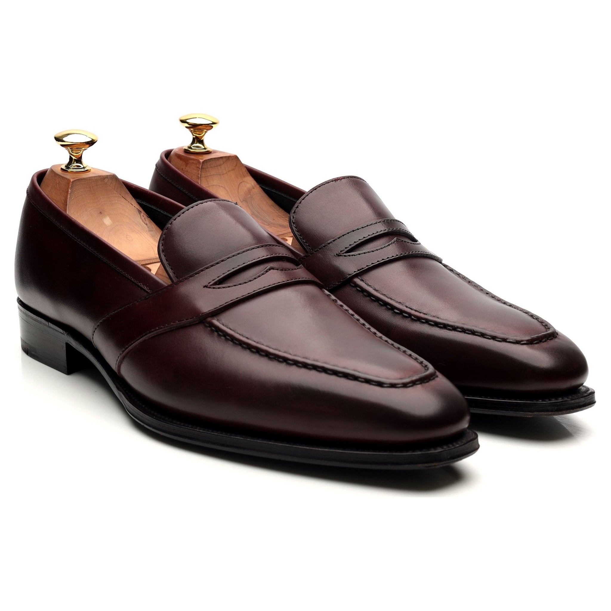 George Cleverley Kingsman mocassin cuir bordeaux 9 UK