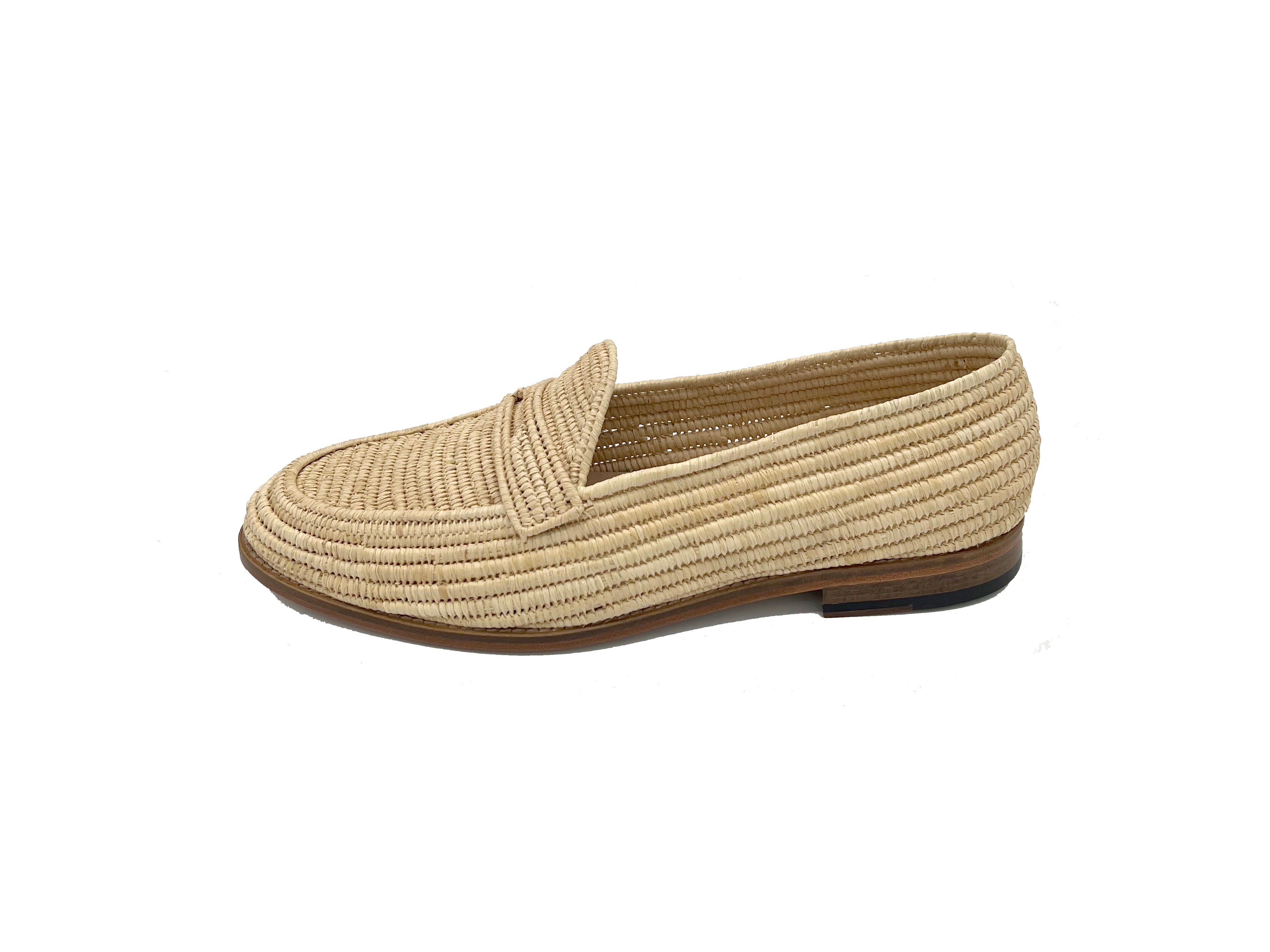Contre-Allée Polo mocassin homme raphia naturel