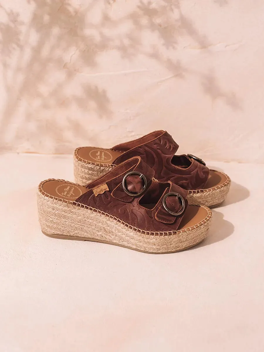 Toni Pons Idoia espadrilles mules cuir talon 7 cm