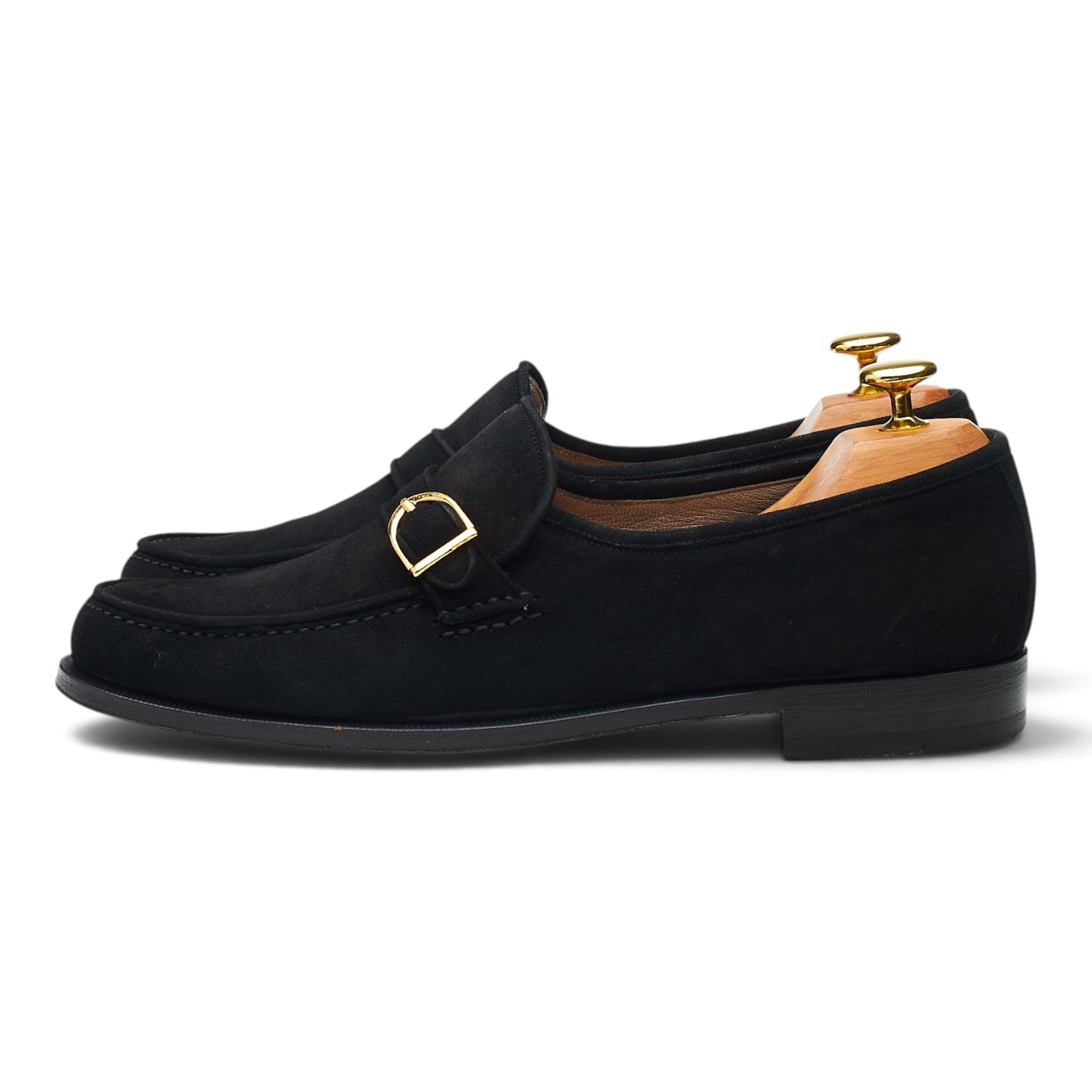 Church's Caserta mocassins daim noir boucle UK 8
