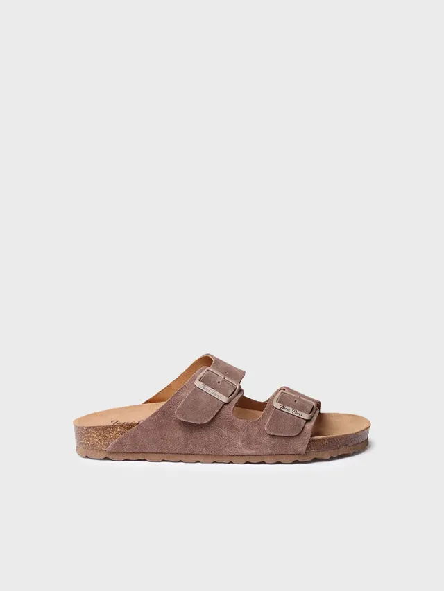 Toni Pons Ger-QT sandale homme cuir taupe boucles
