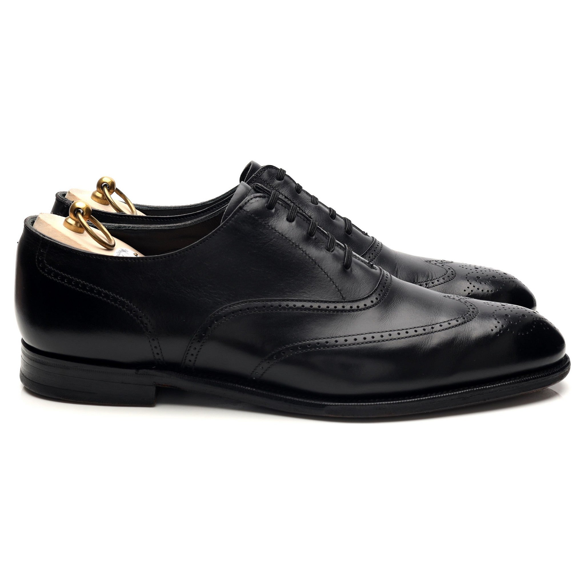 New & Lingwood oxford brogue cuir noir pointure UK 10