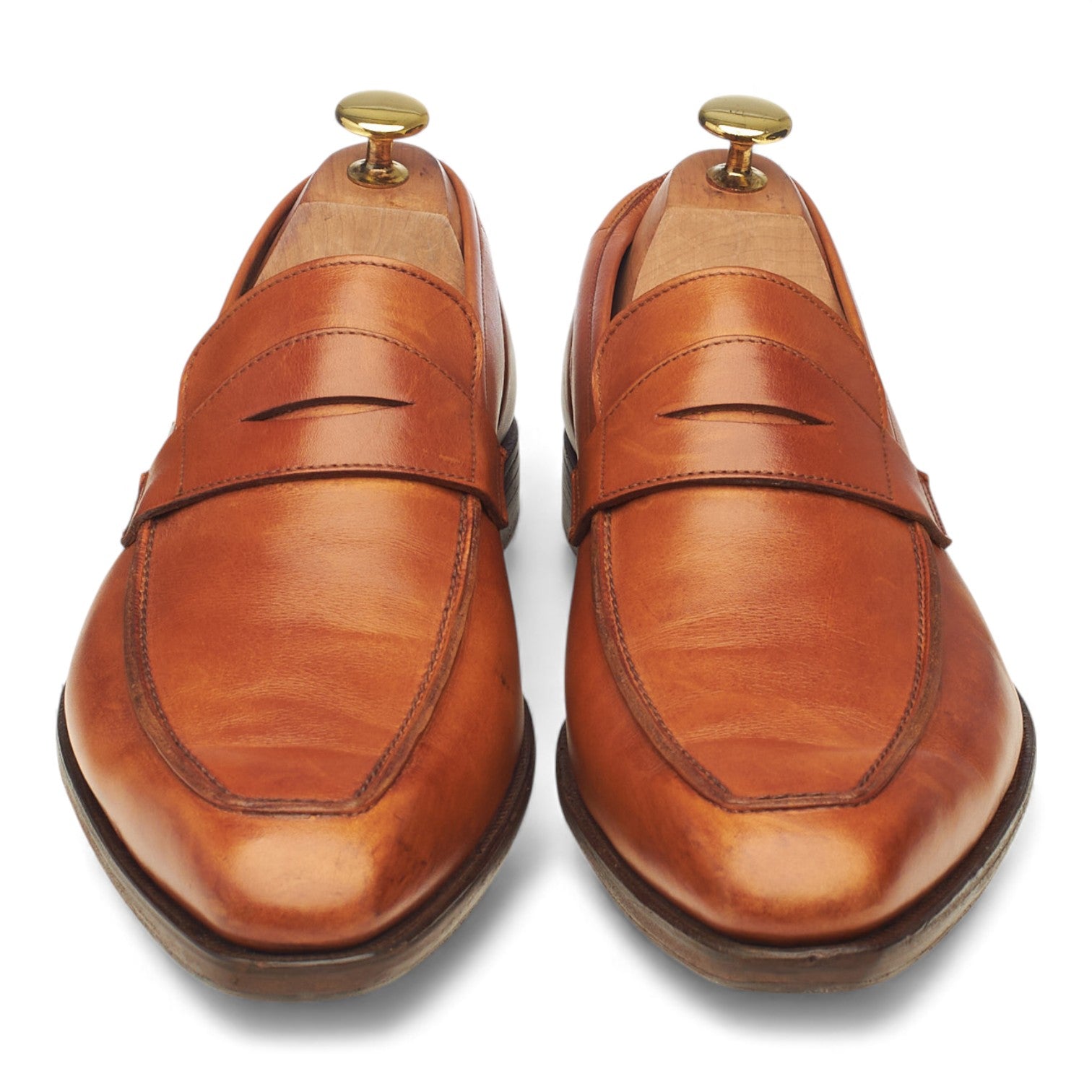 George Cleverley George mocassin cuir marron UK 8,5