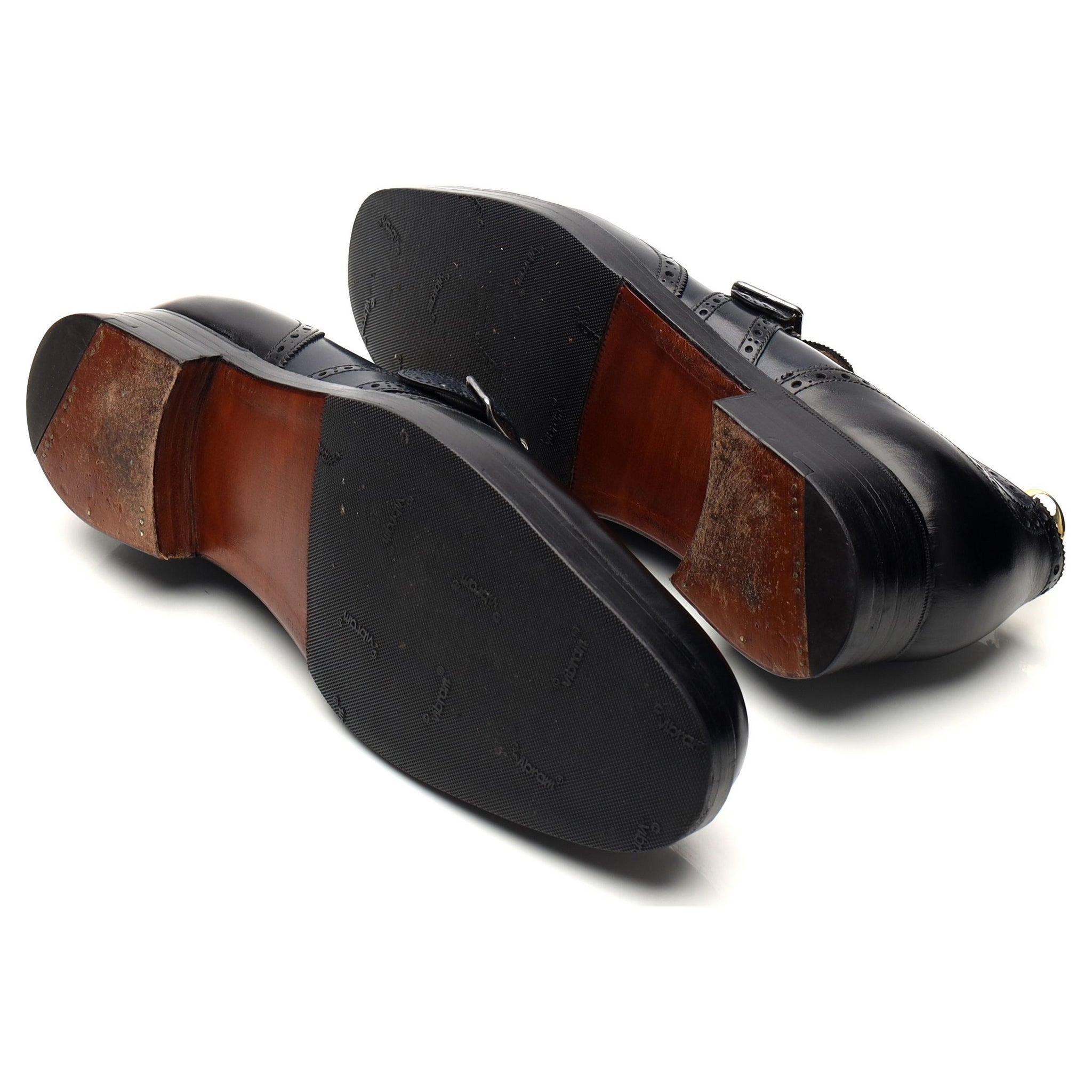 Gaziano & Girling Monk boucle cuir noir bleu 6 E