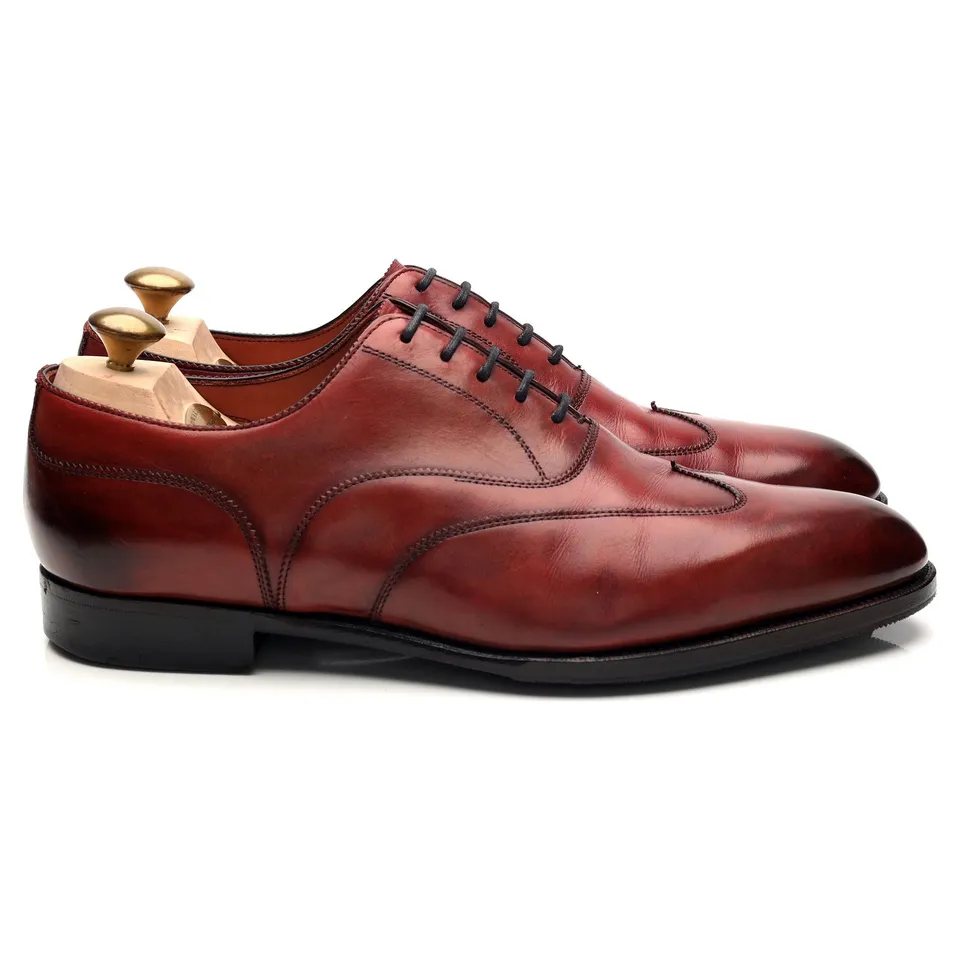 Edward Green Beaulieu richelieu cuir bordeaux UK 8.5