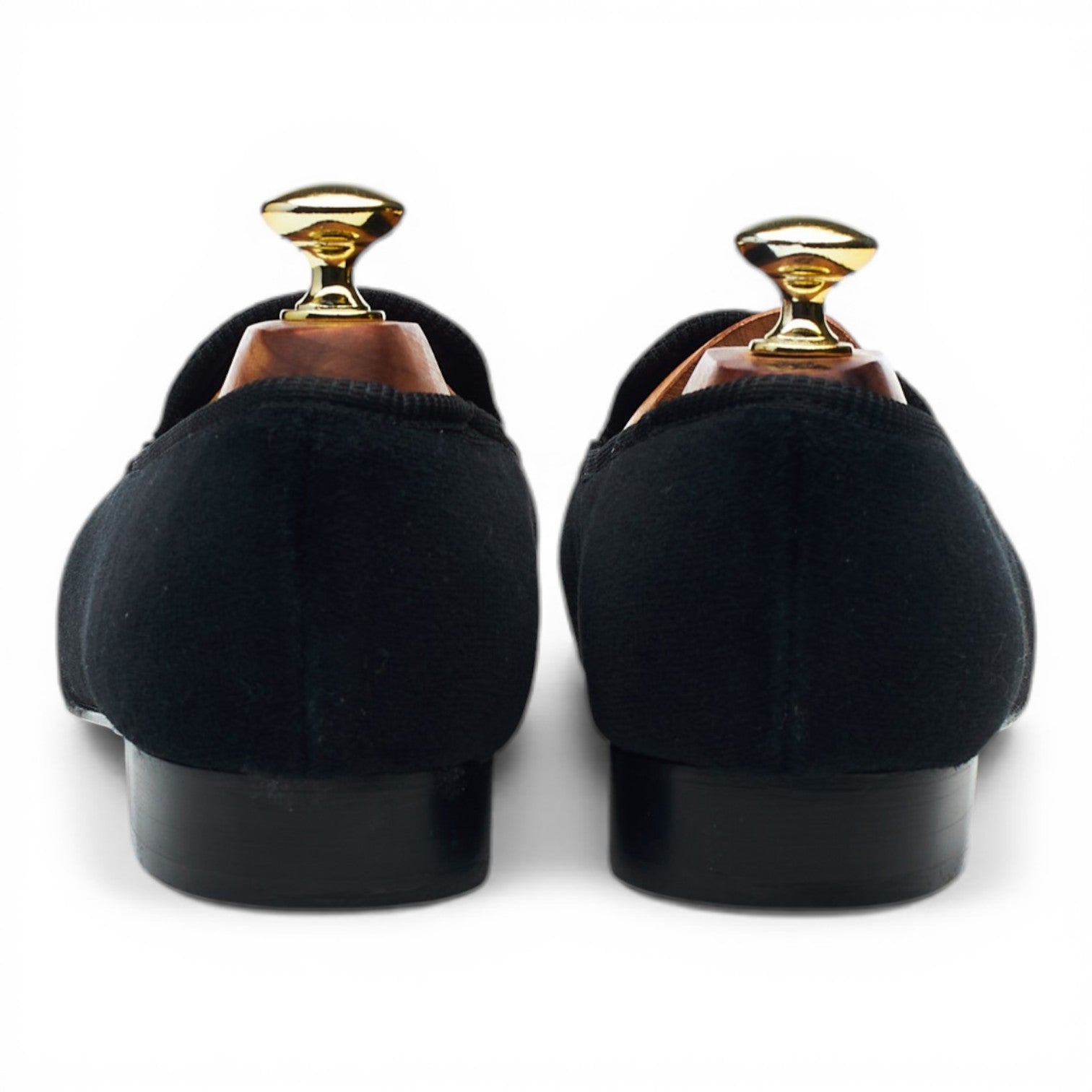 Margaret Howell Victoria pantoufles velours noir UK 7 cuir