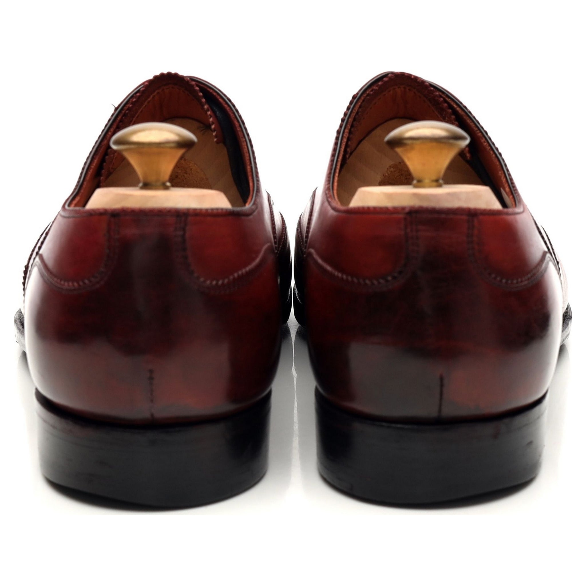 Edward Green Beaulieu richelieu cuir bordeaux UK 8.5