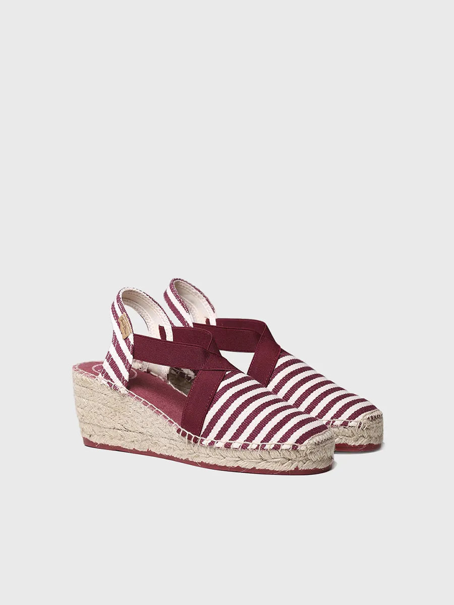 Toni Pons Terra-DD espadrilles compensées toile bordeaux